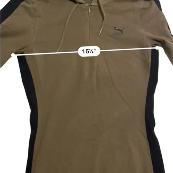 Puma hooded dress size medium green and black - Picture 8 of 11